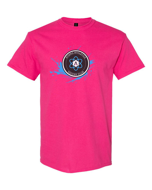 Atomic Splash Graphic Tee in Heliconia