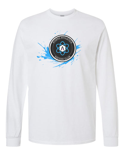 Atomic Splash Long Sleeve Graphic Tee in White