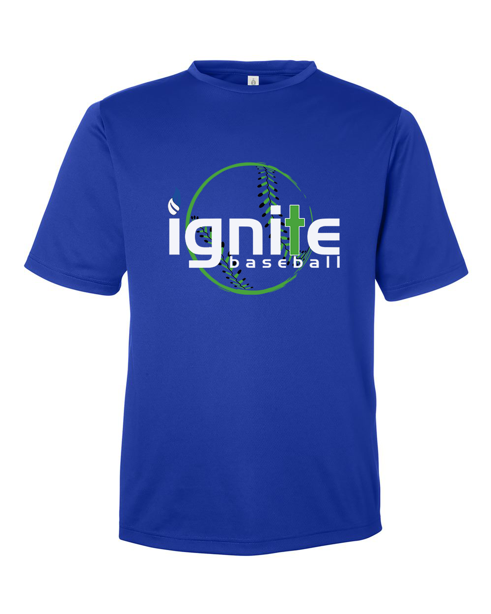 Ignite Baseball Performance Tee in Sport Royal (Optional Personalized)