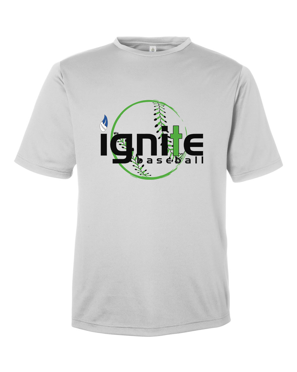 Ignite Baseball Performance Tee in Sport Silver (Optional Personalized)