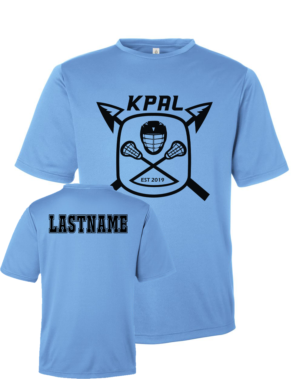 Kuna PAL Lacrosse Performance Tee in Light Blue (Optional Personalization)