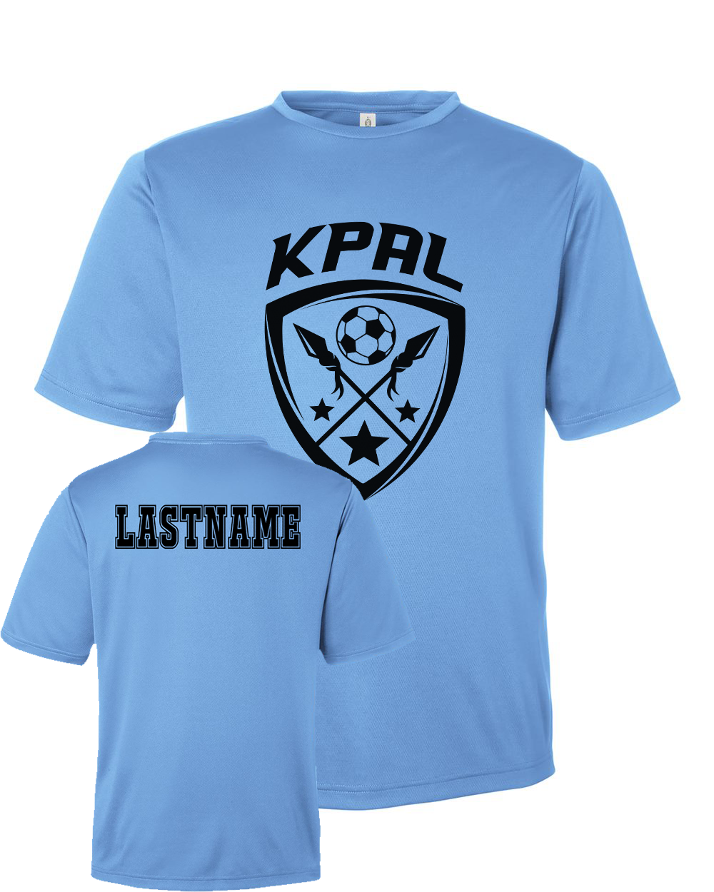 Kuna PAL Soccer Rec Performance Tee in Light Blue (Optional Personalization)