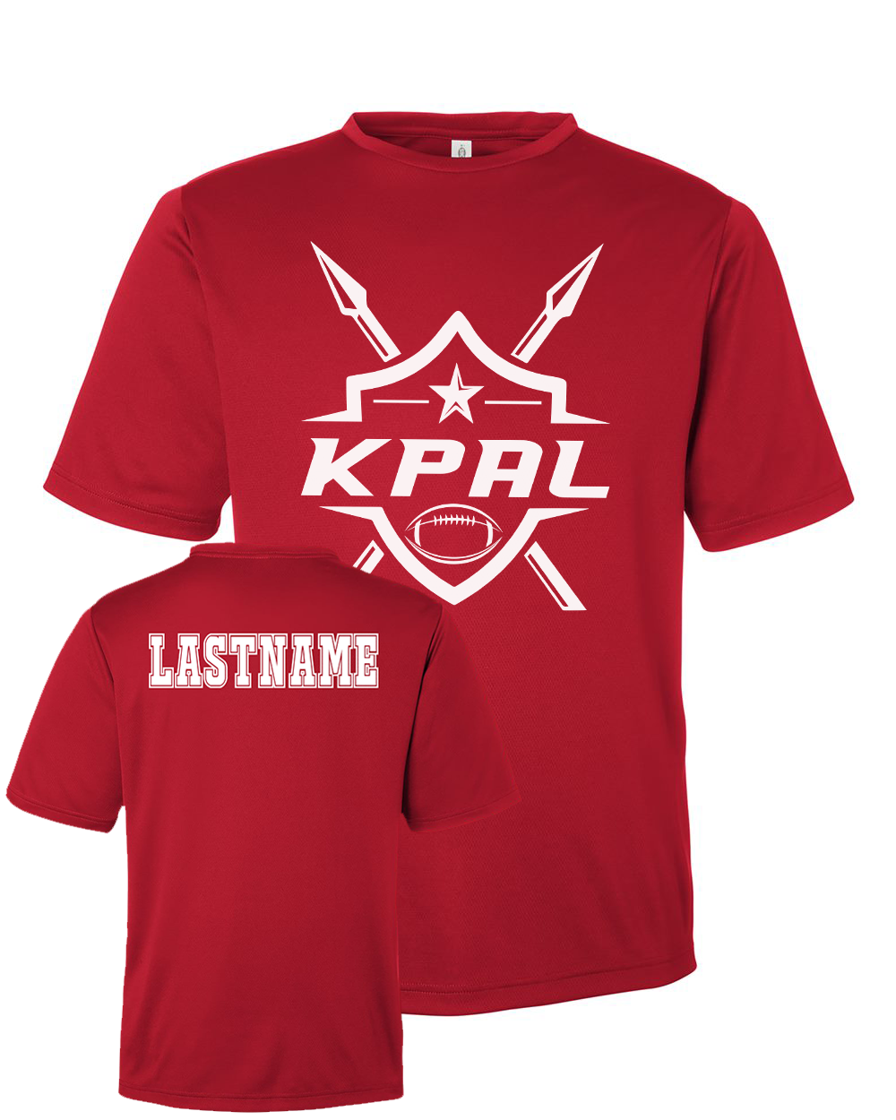 Kuna PAL Football Performance Tee in Sport Red (Optional Personalization)