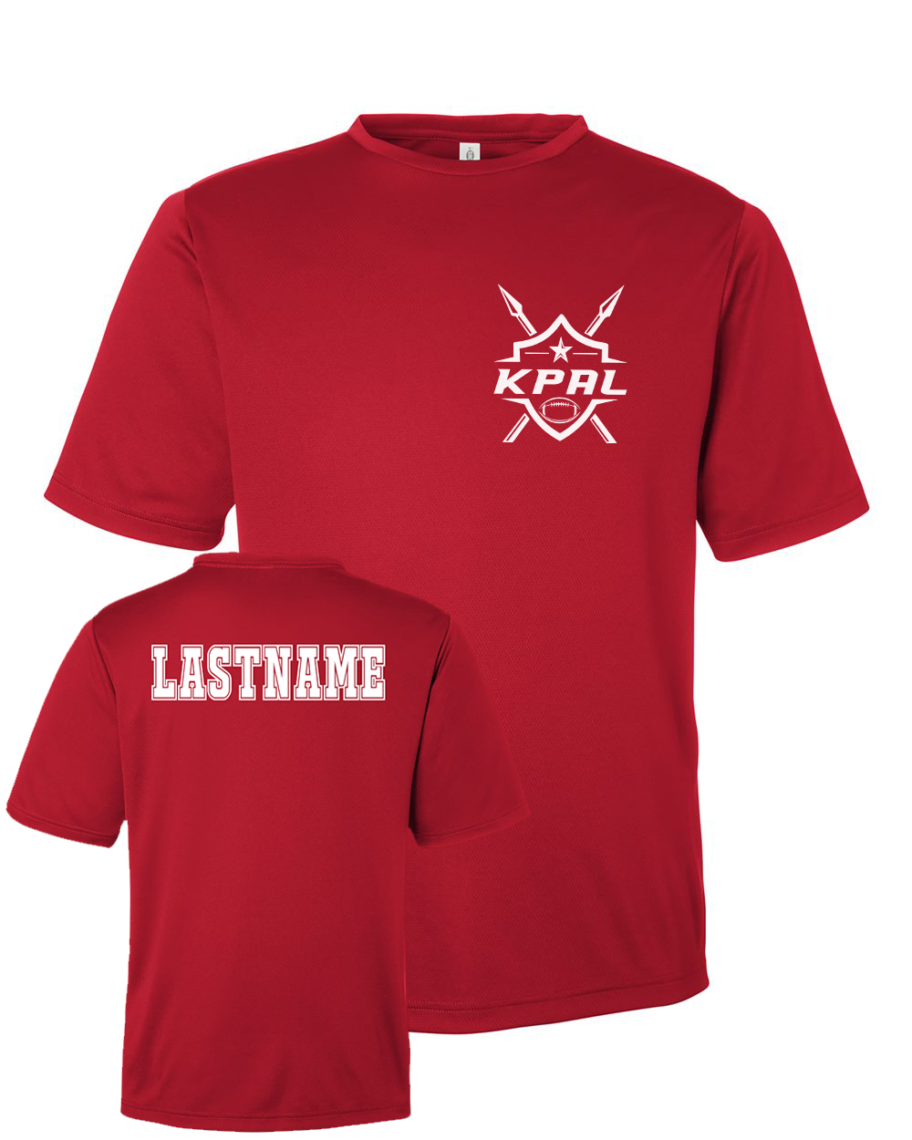 Kuna PAL Football Pocket Performance Tee in Sport Red (Optional Personalization)