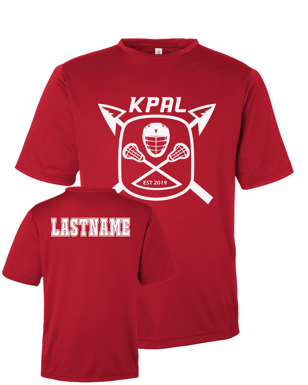 Kuna PAL Lacrosse Performance Tee in Sport Red (Optional Personalization)