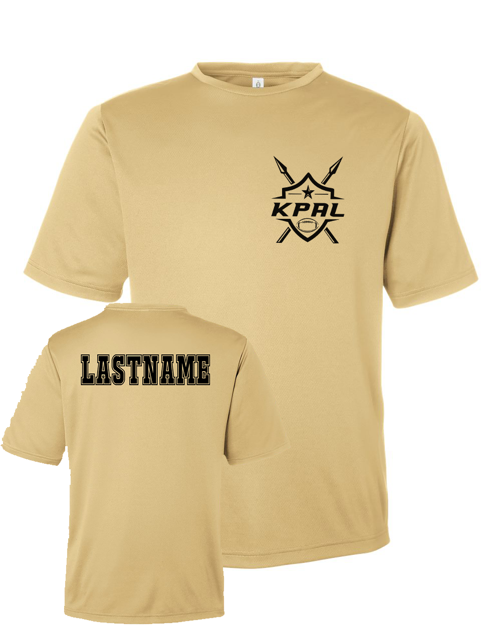 Kuna PAL Football Pocket Performance Tee in Vegas Gold (Optional Personalization)