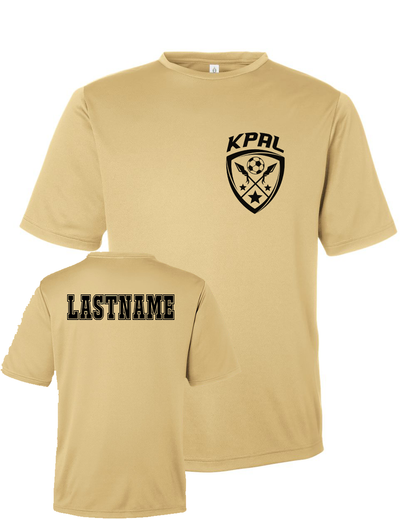 Kuna PAL Soccer Rec Pocket Performance Tee in Vegas Gold (Optional Personalization)