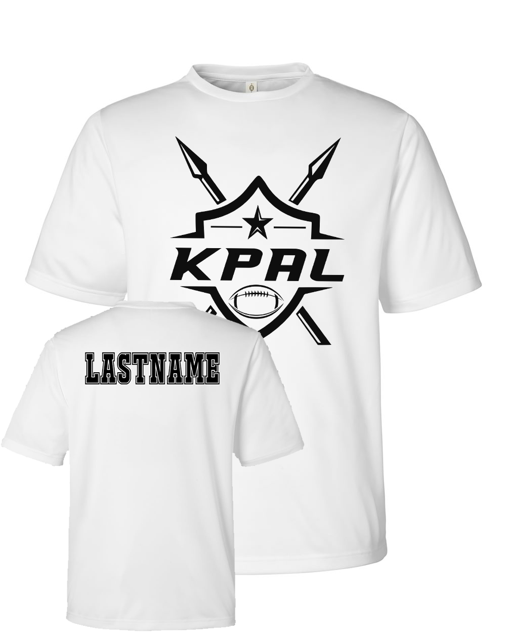Kuna PAL Football Performance Tee in White (Optional Personalization)