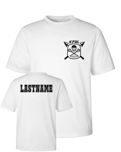 Kuna PAL Lacrosse Pocket Performance Tee in White (Optional Personalization)