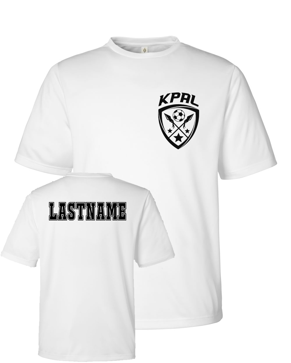 Kuna PAL Soccer Rec Pocket Performance Tee in White (Optional Personalization)