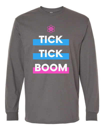 Atomic Tik Tik Boom Long Sleeve Graphic Tee in Charcoal