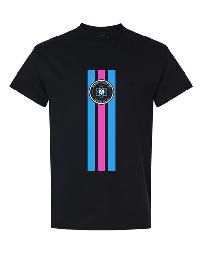 Atomic Flag Vertical Graphic Tee in Black