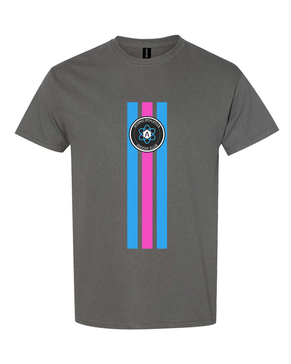 Atomic Flag Vertical Graphic Tee in Charcoal