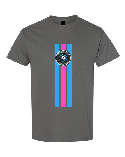 Atomic Flag Vertical Graphic Tee in Charcoal