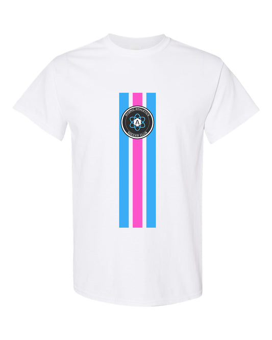 Atomic Flag Vertical Graphic Tee in White