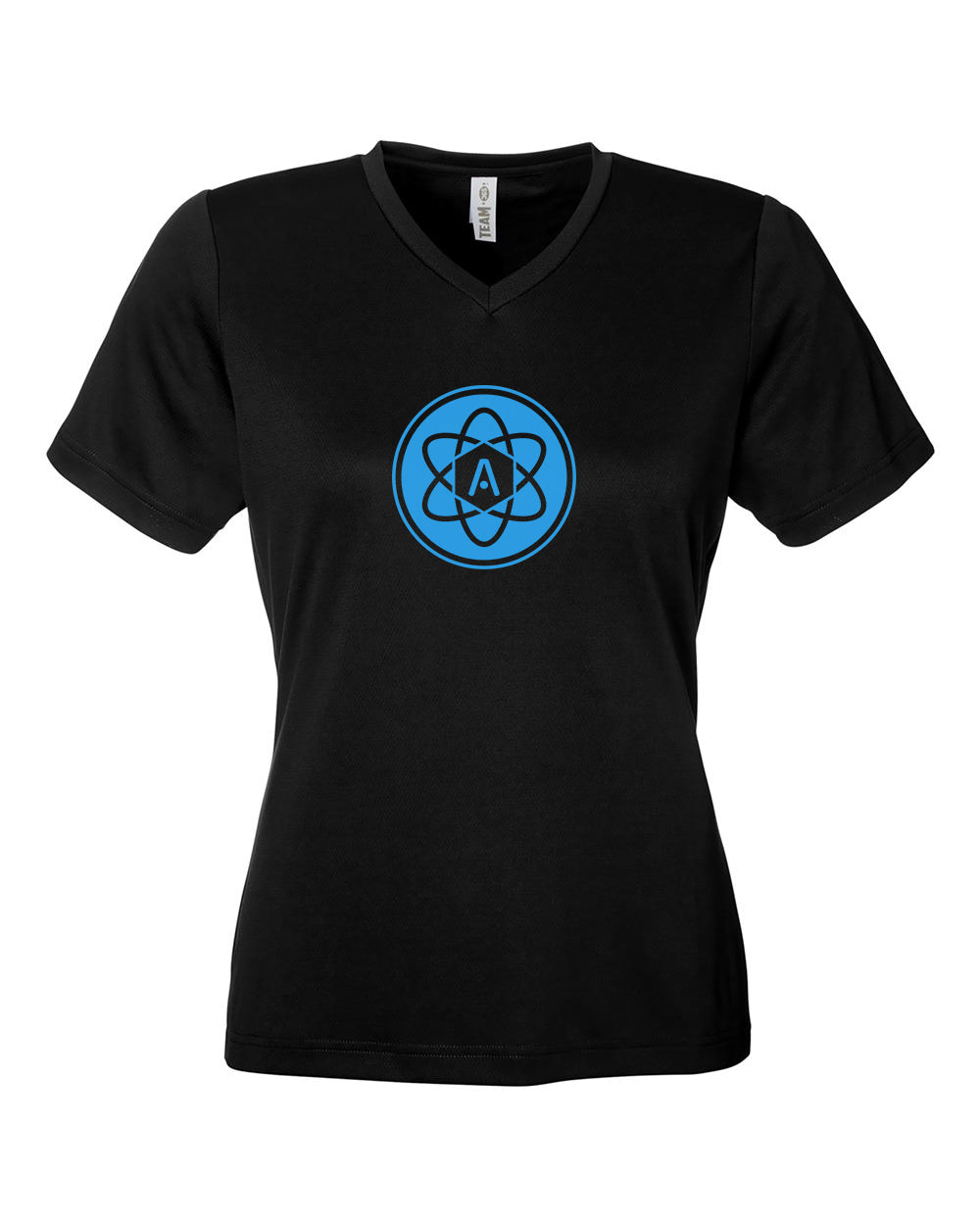 Ladies Atomic Iron Man Performance Tee in Black (Optional Personalized)