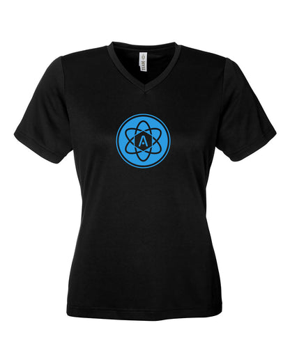 Ladies Atomic Iron Man Performance Tee in Black (Optional Personalized)