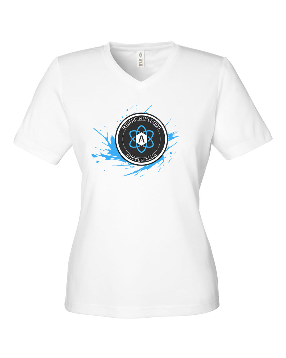Ladies Atomic Splash Performance Tee in White