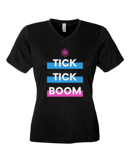 Ladies Atomic Tick Tick Boom Performance Tee in Black