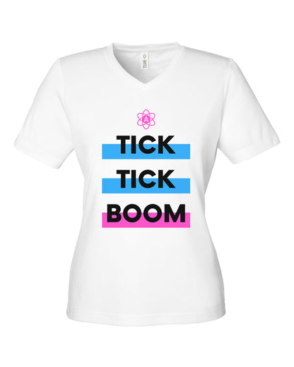 Ladies Atomic Tick Tick Boom Performance Tee in White