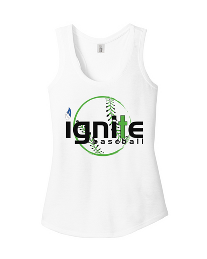 Ignite Baseball Women's Racerback Graphic Tank in White